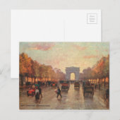 Champs Elysee Postkarte (Vorne/Hinten)