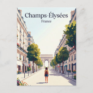 Champs-Élysées Frankreich Postkarte