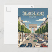 Champs-Élysées Frankreich Postkarte (Vorne/Hinten)