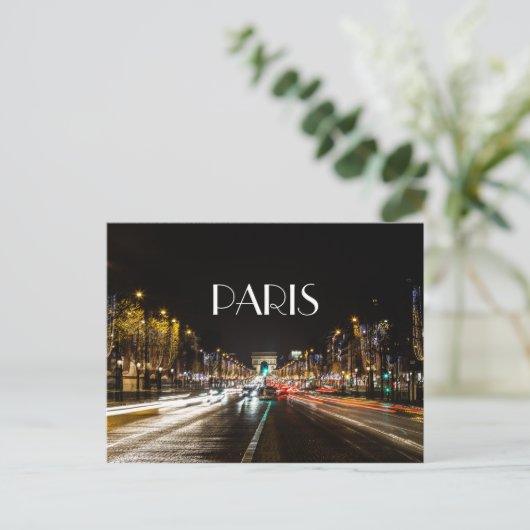 Champs-Elysees Postkarte (Stehend Vorderseite)