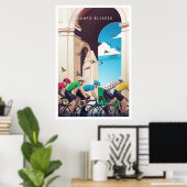 Champs-Élysées - Tour de France - Fahrradplakat Poster (Heimbüro)