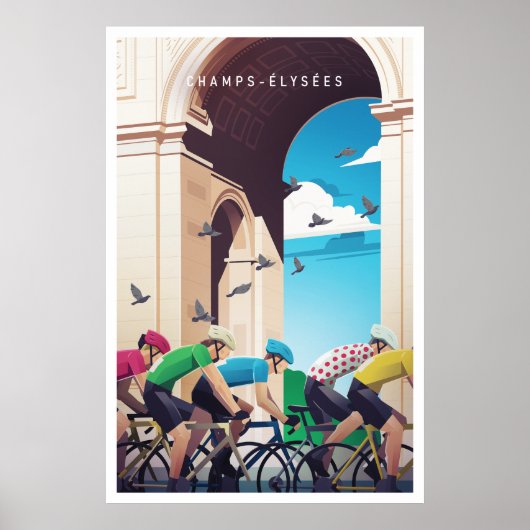 Champs-Élysées - Tour de France - Fahrradplakat Poster (Vorne)