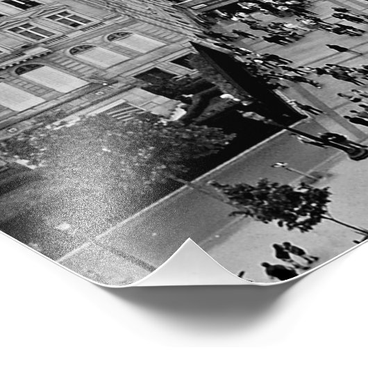 Champs Elysees vom Arc de Triomphe Fotodruck (Ecke)