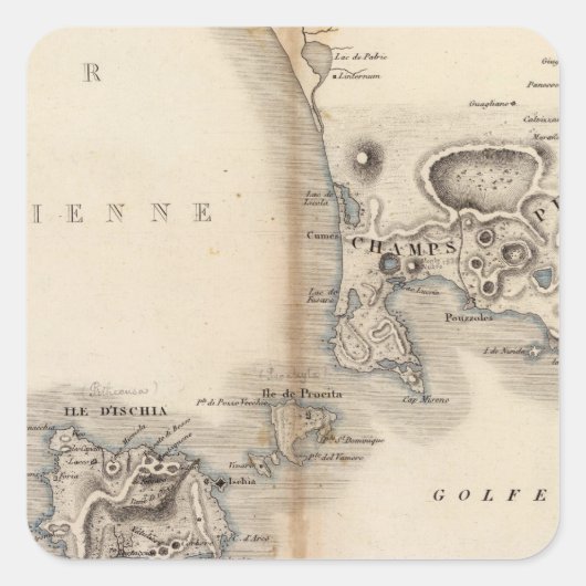 Champs Phlegreens Quadratischer Aufkleber (Vorderseite)