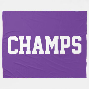 CHAMPS Sportlich Weiße Schrift Auf Königlich Dunke Fleecedecke