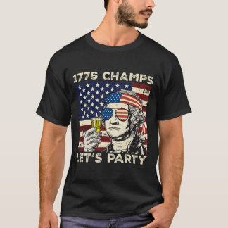 Champs Washington Drink Beer 4. Juli Neuheit T-Shirt