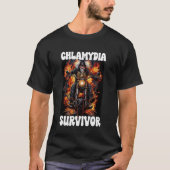 Chamydia Survivor Cringe Skeleton T-Shirt (Vorderseite)