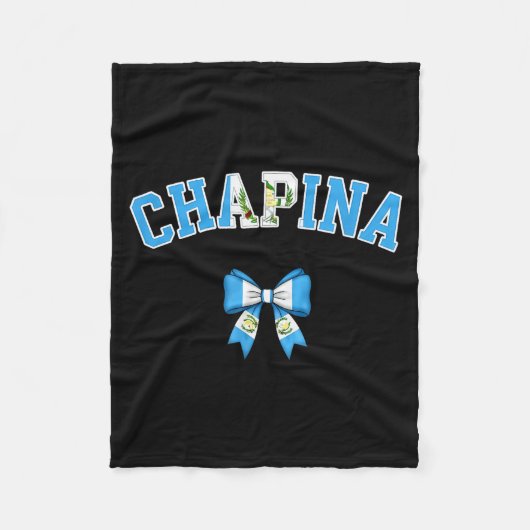 Chana Guatemalan Women Coquette Bow Guatemala Flag Fleecedecke (Vorderseite)