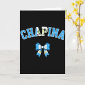Chana Guatemalan Women Coquette Bow Guatemala Flag Karte (Gelbe Blume)