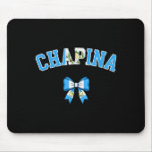 Chana Guatemalan Women Coquette Bow Guatemala Flag Mousepad (Vorne)