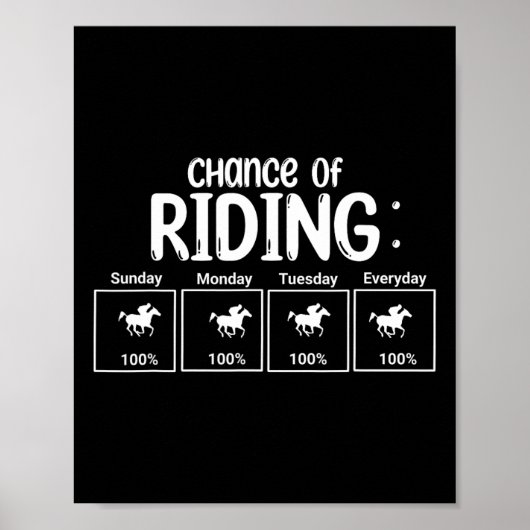 Chance auf Reitfreude Poster (Vorne)