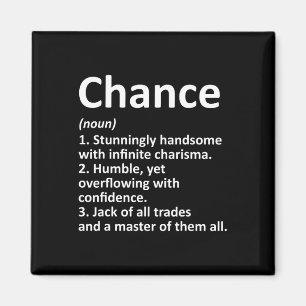 Chance Definition Personalisiert Name Funny Birthd Magnet