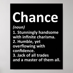 Chance Definition Personalisiert Name Funny Birthd Poster