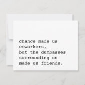 Chance hat uns Mitarbeiter / lustige Karte für Mit (Vorderseite)