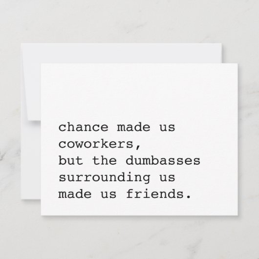 Chance hat uns Mitarbeiter / lustige Karte für Mit (Vorderseite)