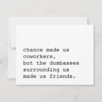 Chance hat uns Mitarbeiter / lustige Karte für Mit