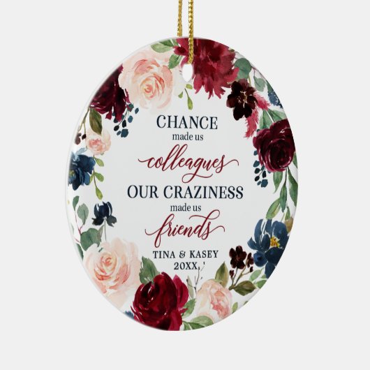 Chance machte uns Kollegen Personalisierten Mitarb Keramik Ornament (Rechts)