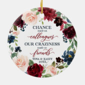 Chance machte uns Kollegen Personalisierten Mitarb Keramik Ornament (Hinten)