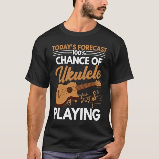 Chance Of Ukulele Playing Player Music Graphic T-Shirt (Vorderseite)