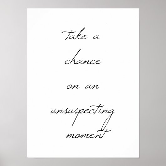Chance Poster (Vorne)
