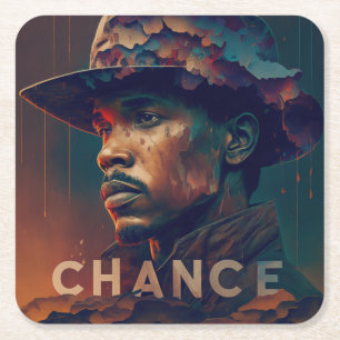 Chance Rechteckiger Pappuntersetzer