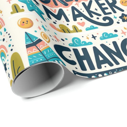 Chance Taker Dream Maker Geschenkpapier (Rolleneckpunkt)