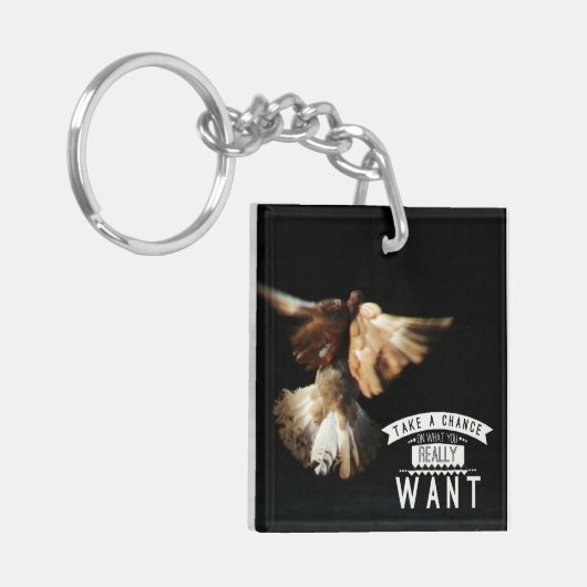 Chance-Taube Schlüsselanhänger (Vorderseite links)