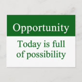 Chancen füllen Leben Postkarte (Vorderseite)