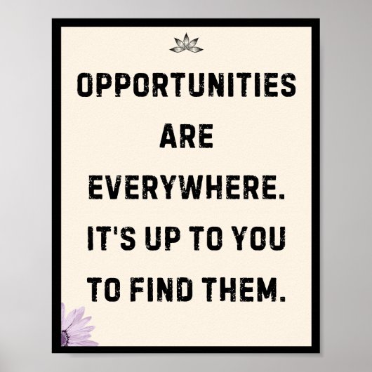 Chancen gibt es überall. Es liegt an dir, Poster (Vorne)