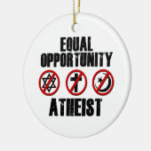 Chancengleichheits-Atheist Keramikornament (Links)