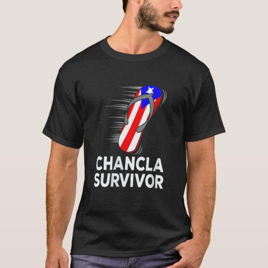 Chancla Puerto Rico Spanish Joke Idea T-Shirt (Vorderseite)