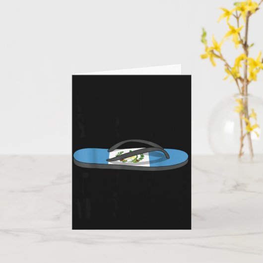 Chancla Survivor Guatemala Funny Guatemalan Flag Karte (Gelbe Blume)