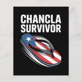 Chancla-Überlebender lustiger spanischer Witz Flyer (Hinten)