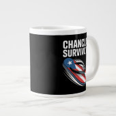 Chancla-Überlebender Lustiger Spanischer Witz Jumbo-Tasse (Vorderseite Rechts)