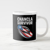 Chancla-Überlebender Lustiger Spanischer Witz Jumbo-Tasse (Rechts)