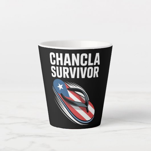 Chancla-Überlebender Lustiger Spanischer Witz Milchtasse (Vorderseite)