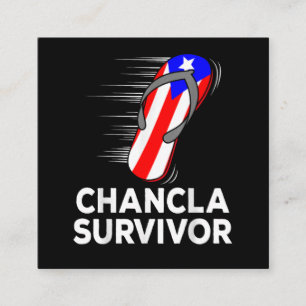 Chancla-Überlebender Quadratische Visitenkarte