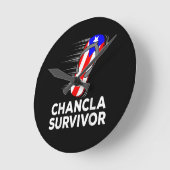 Chancla-Überlebender Runde Wanduhr (Winkel)