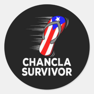 Chancla-Überlebender Runder Aufkleber
