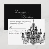 Chandee Amore' rsvp card schwarz Karte (Vorne/Hinten)