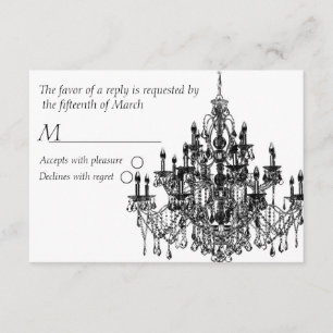 Chandee Amore uAwg Karte-schwarz RSVP Karte