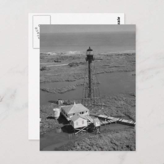 Chandeleur Island Lighthouse Postkarte (Vorne/Hinten)