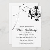 Chandelier Bat Mitzvah Einladung (Vorne/Hinten)