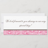 Chandelier Boarding Pass Hochzeit Einladung (Rückseite)