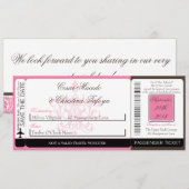 Chandelier Boarding Pass Hochzeit Einladung (Vorne/Hinten)