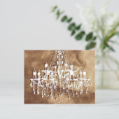 Chandelier Copper Chic Postkarte (Stehend Vorderseite)