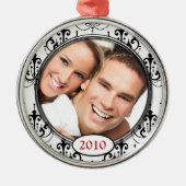 Chandelier Damask Foto Weihnachtsschmuck (Vorne)