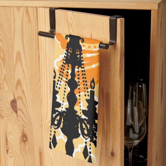 Chandelier Damask marokkanisches Bild Handtuch (Drittel gefaltet)