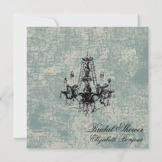 Chandelier Elegance ~ Einladung Geburtstagsparty (Vorderseite)