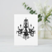 Chandelier Elegance ~ Postcard Postkarte (Stehend Vorderseite)
